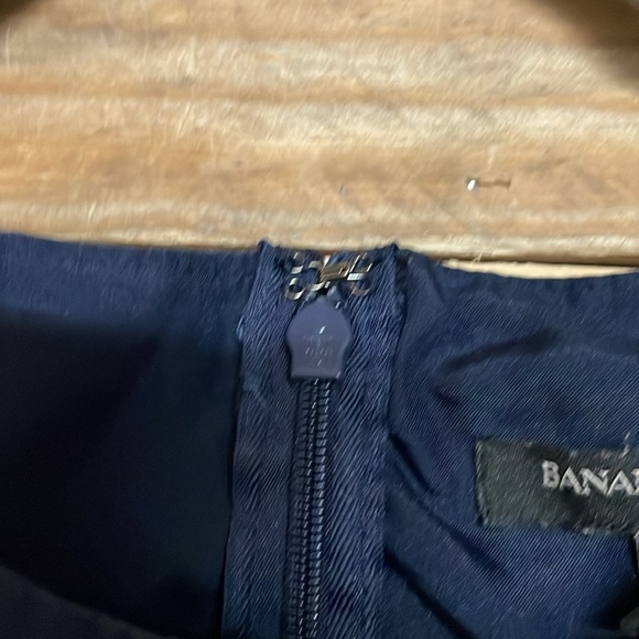 Banana Republic size 00 Petite Navy Blue Sleeveless Lightweight Crewneck Dress - Picture 3 of 8